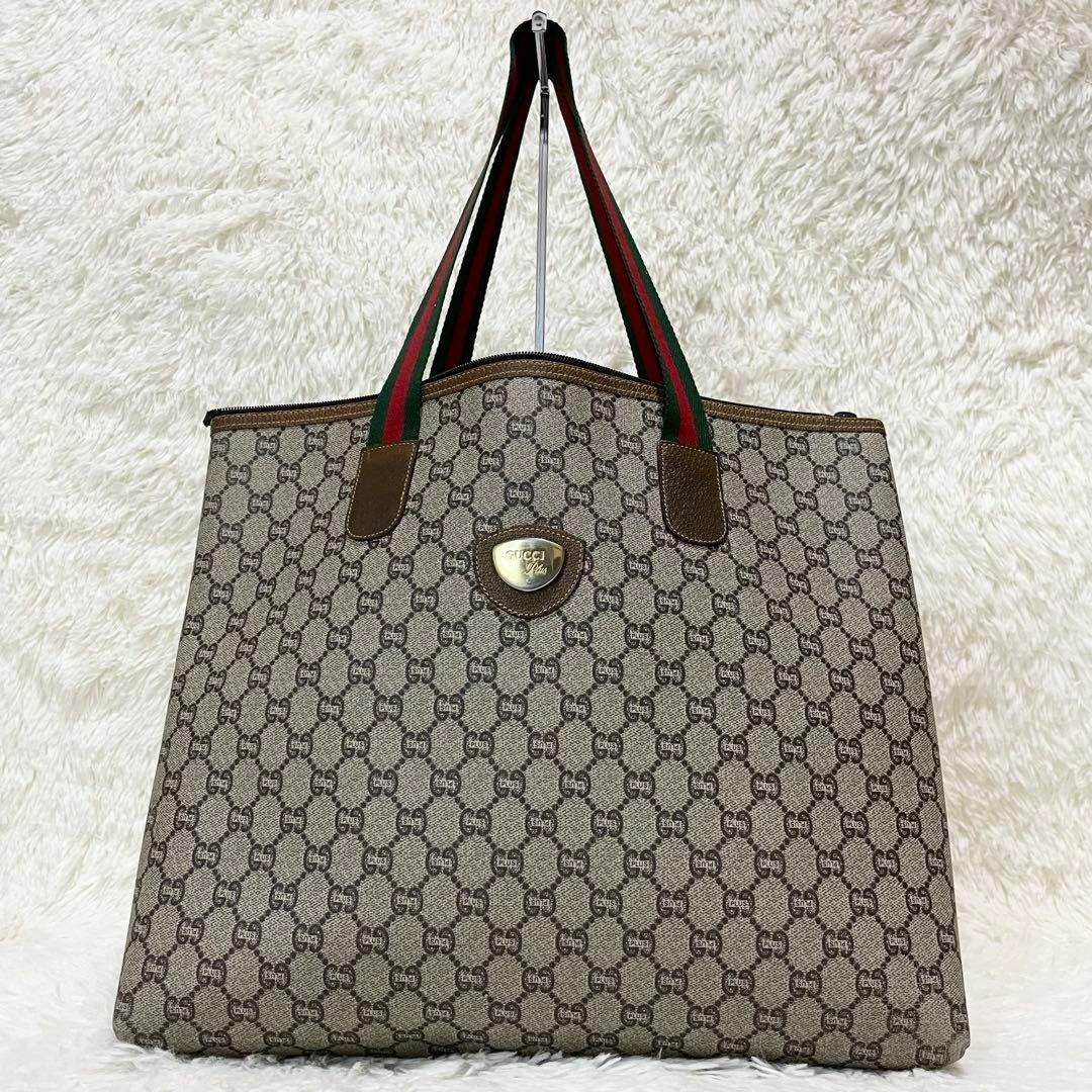 Gucci(グッチ)のグッチ　トートバッグ　GUCCI PLUS シェリーライン　大容量　A4収納 レディースのバッグ(トートバッグ)の商品写真