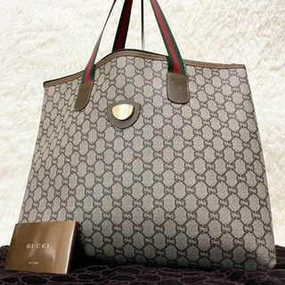 Gucci - グッチ　トートバッグ　GUCCI PLUS シェリーライン　大容量　A4収納