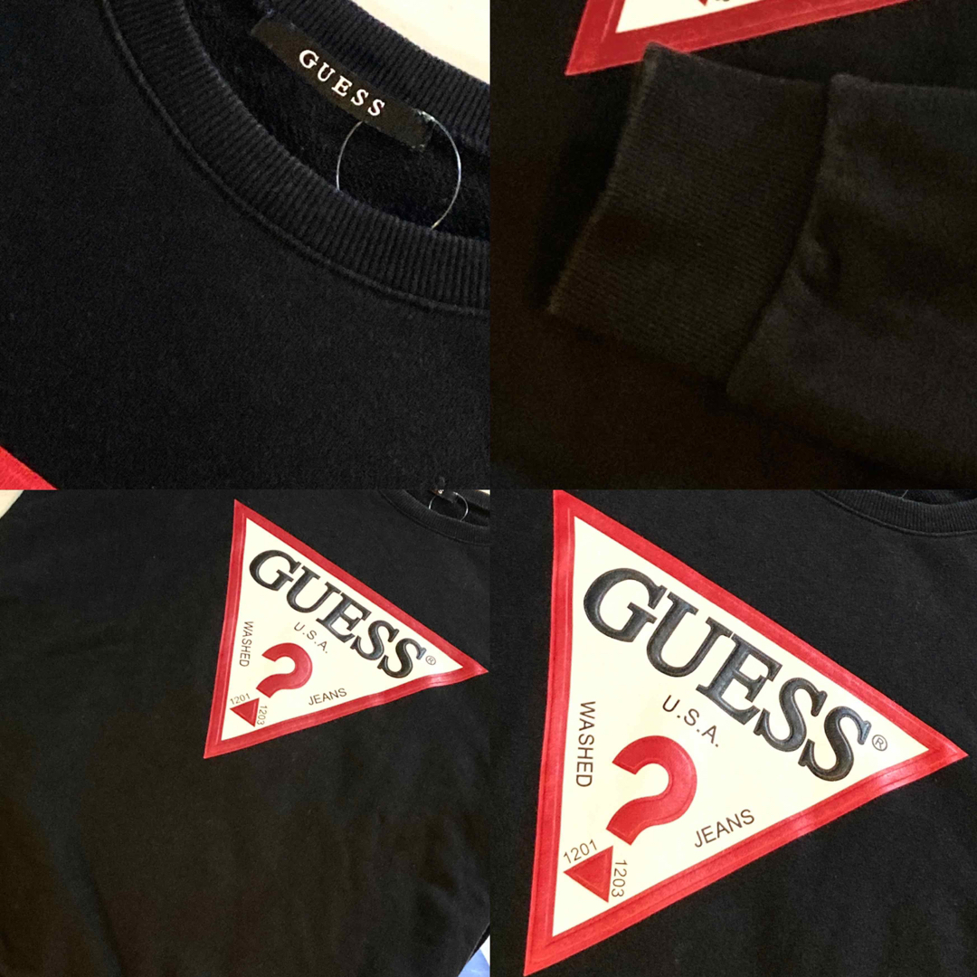 GUESS(ゲス)のGUESS★スウェット★ロゴプリント★USA★ゲス★定価12,000円★黒 メンズのトップス(スウェット)の商品写真