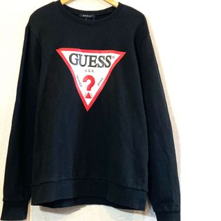 ゲス(GUESS)のGUESS★スウェット★ロゴプリント★USA★ゲス★定価12,000円★黒(スウェット)