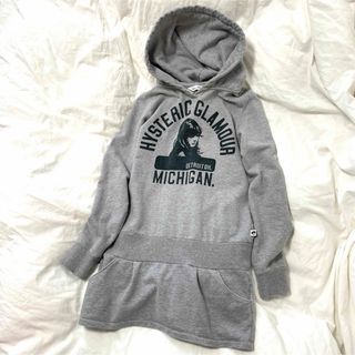 ヒステリックグラマー(HYSTERIC GLAMOUR)の極美品【HYSTERIC GLAMOUR】フードパーカー ティアードワンピース(パーカー)