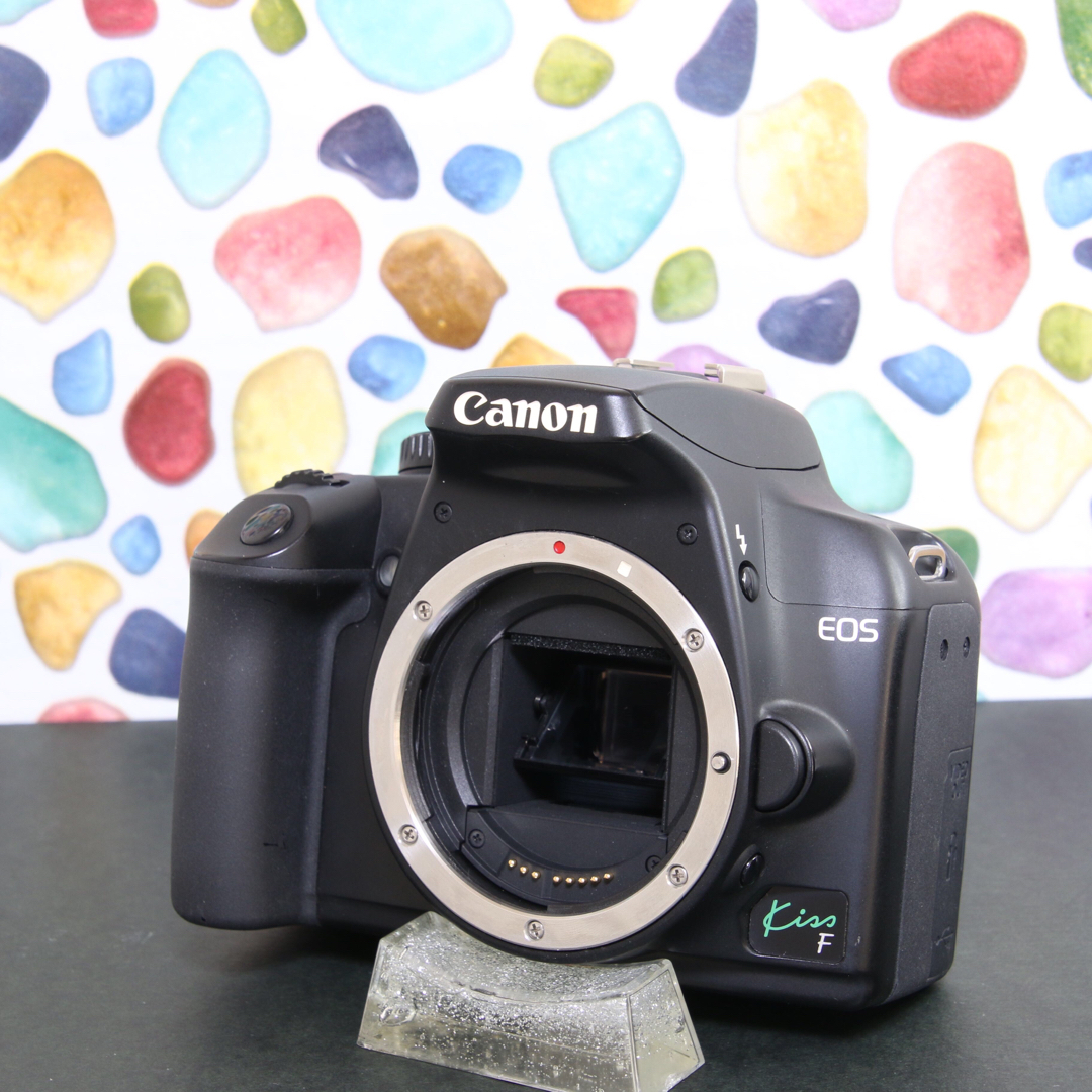 Canon(キヤノン)の♥◇Canon KISS F ◇高性能一眼レフ ◇スマホ転送 ◇付属品多数 スマホ/家電/カメラのカメラ(デジタル一眼)の商品写真