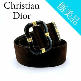 クリスチャンディオール(Christian Dior)のクリスチャンディオール スエード ベルト 表記サイズ 75 レディース ブラウン(ベルト)