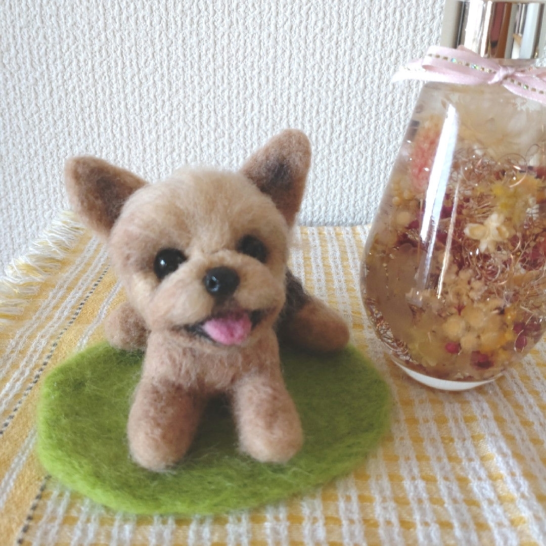 犬のぬいぐるみ☆ヨークシャーテリア☆ヨーキー☆羊毛フェルト ハンドメイドのぬいぐるみ/人形(ぬいぐるみ)の商品写真