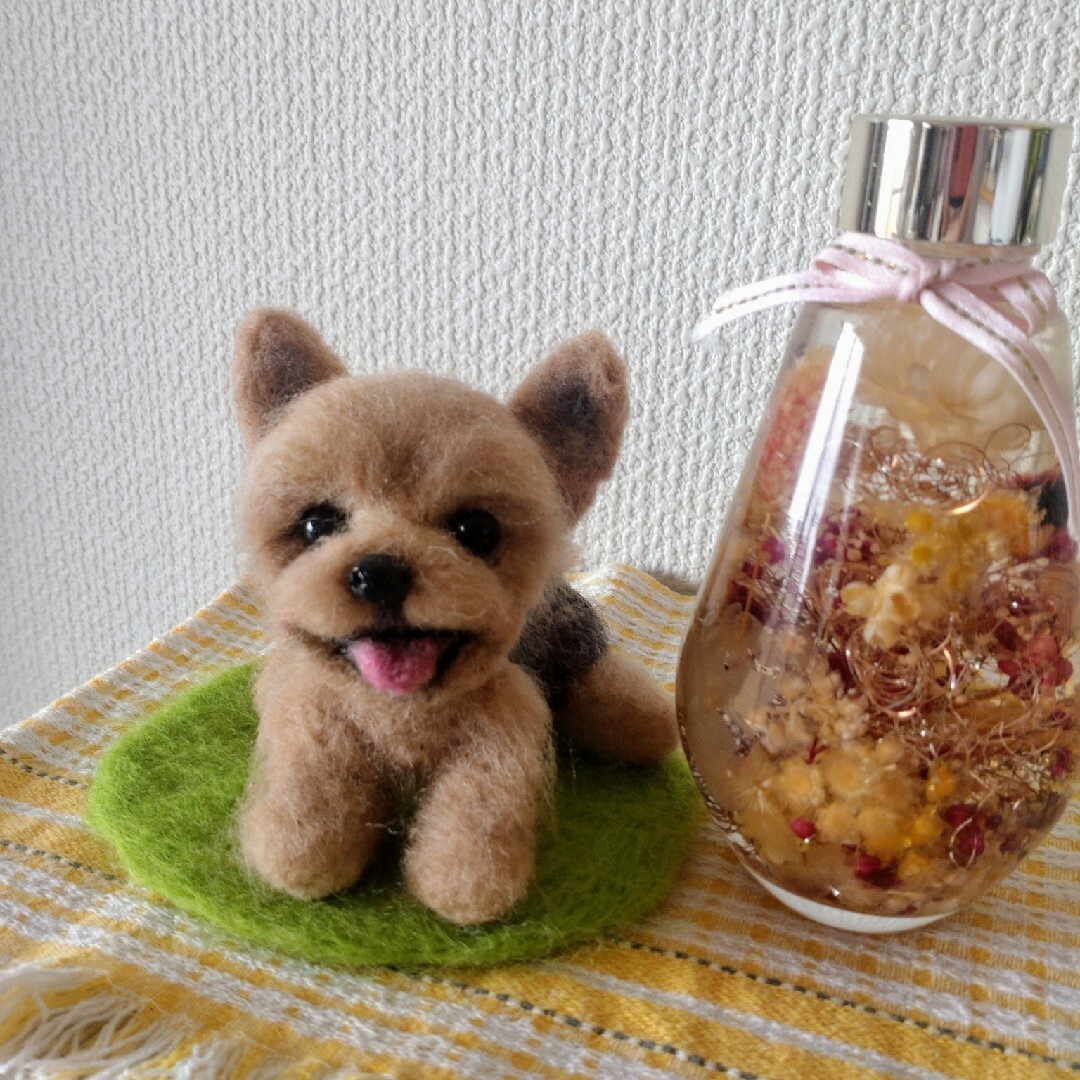 犬のぬいぐるみ☆ヨークシャーテリア☆ヨーキー☆羊毛フェルト ハンドメイドのぬいぐるみ/人形(ぬいぐるみ)の商品写真