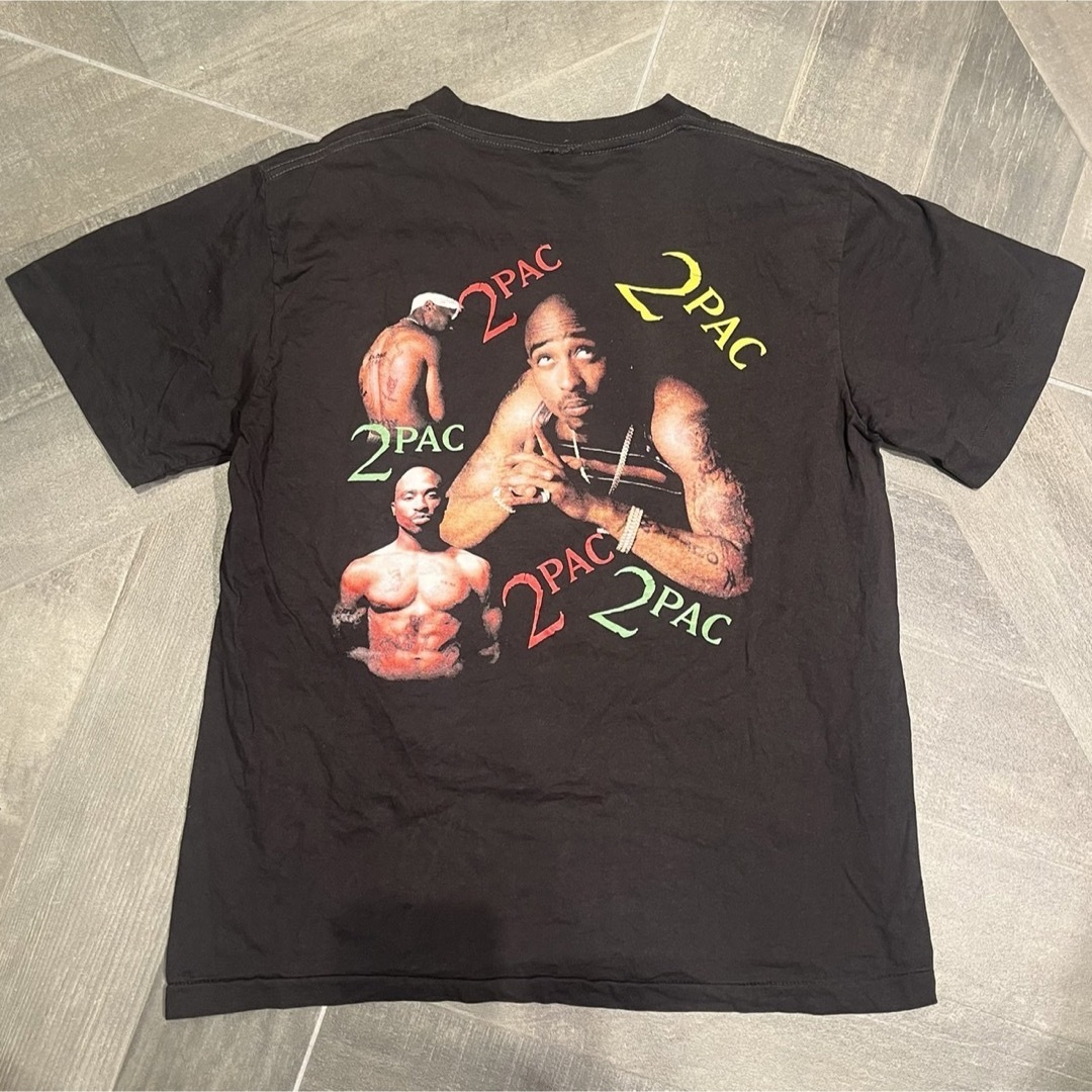 TUPAC トゥーパック Tシャツ/ラッパー/USED/古着 メンズのトップス(Tシャツ/カットソー(半袖/袖なし))の商品写真