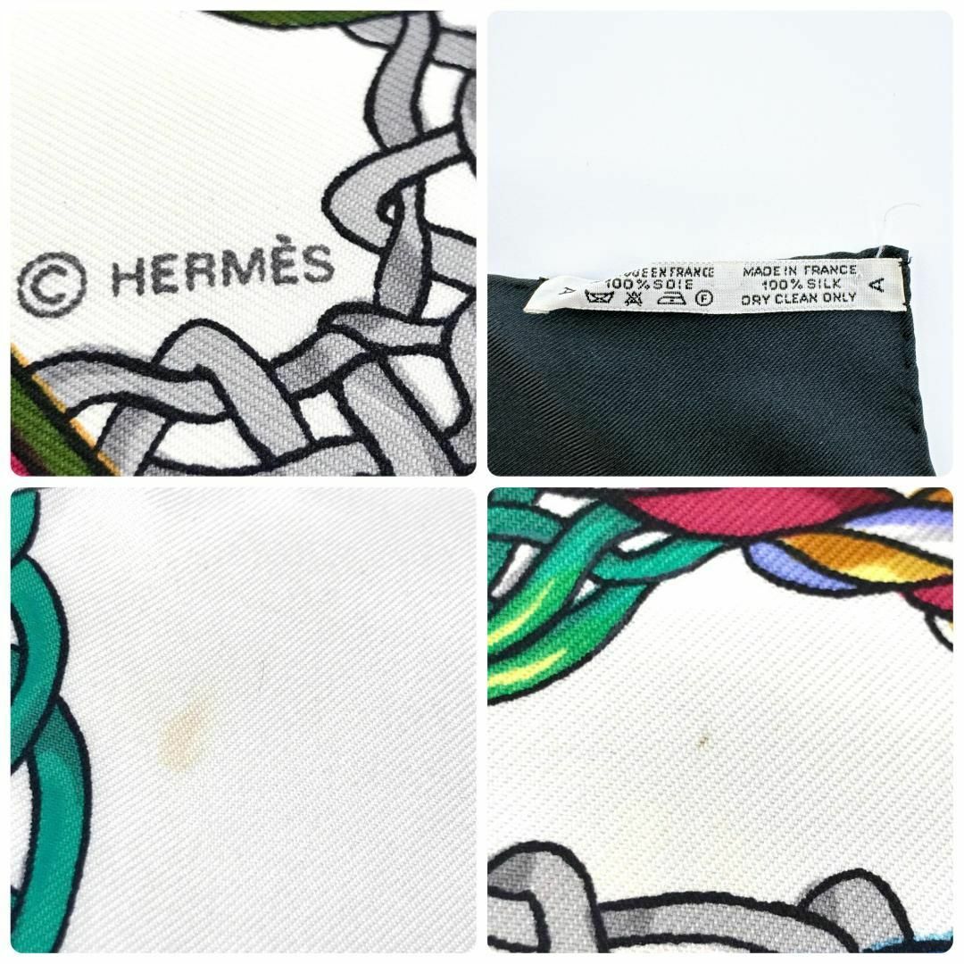Hermes(エルメス)のエルメス ティンパニー奏者 カレ90 シルク 大判 スカーフ ショール ストール レディースのファッション小物(バンダナ/スカーフ)の商品写真