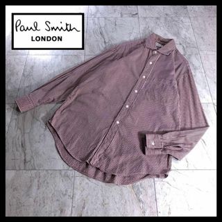 ポールスミス(Paul Smith)のポールスミス ロンドン ホリゾンタルカラー ドレスシャツ 長袖 千鳥格子 M(シャツ)