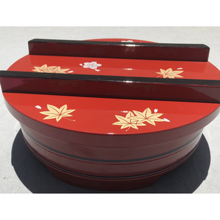 寿司桶　蓋付き 古代春秋 合成漆器 和食器　寿司桶(調理道具/製菓道具)