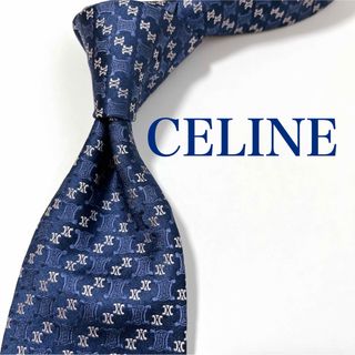 celine - 美品 セリーヌ ネクタイ ハイブランド マカダム柄 トリオンフ 光沢 ジャガード