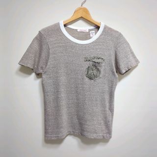 ★日本製 Americana カレッジ プリント ポケット リンガー Tシャツ