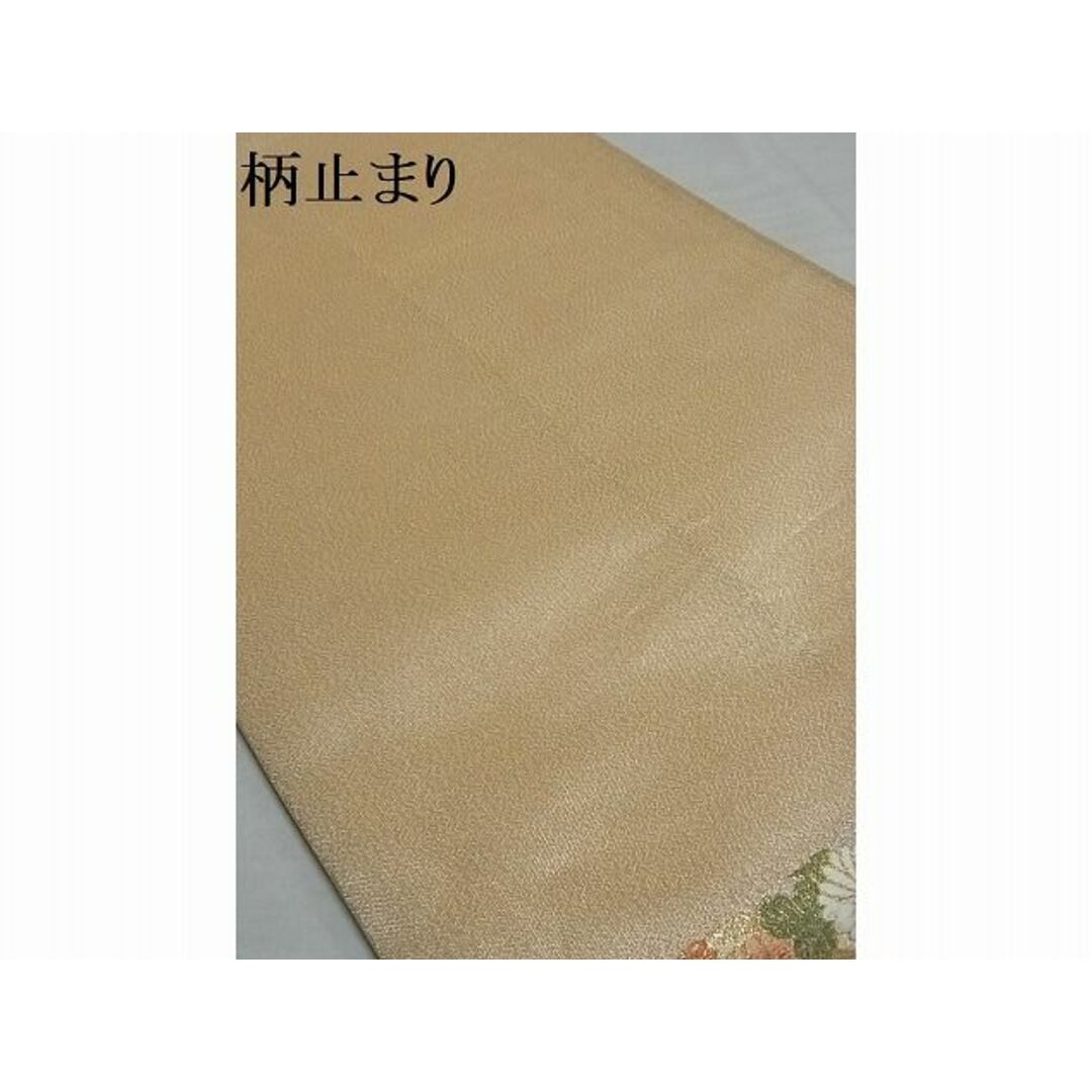 平和屋-こころ店■六通柄袋帯　唐織　金祥華文　金糸　正絹　逸品　AAAD3797Asx レディースの水着/浴衣(帯)の商品写真