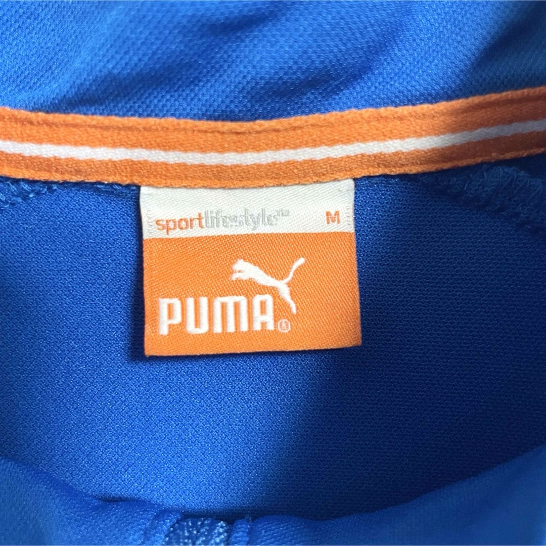 PUMA(プーマ)のPUMA プーマ　半袖ハーフジップ　ジャージトレーニングウェア　ブルー メンズのトップス(Tシャツ/カットソー(半袖/袖なし))の商品写真
