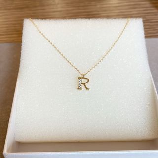 エテ(ete)のイニシャル R ローマ字 英文字 ダイヤモンドネックレス ゴールド14K(ネックレス)