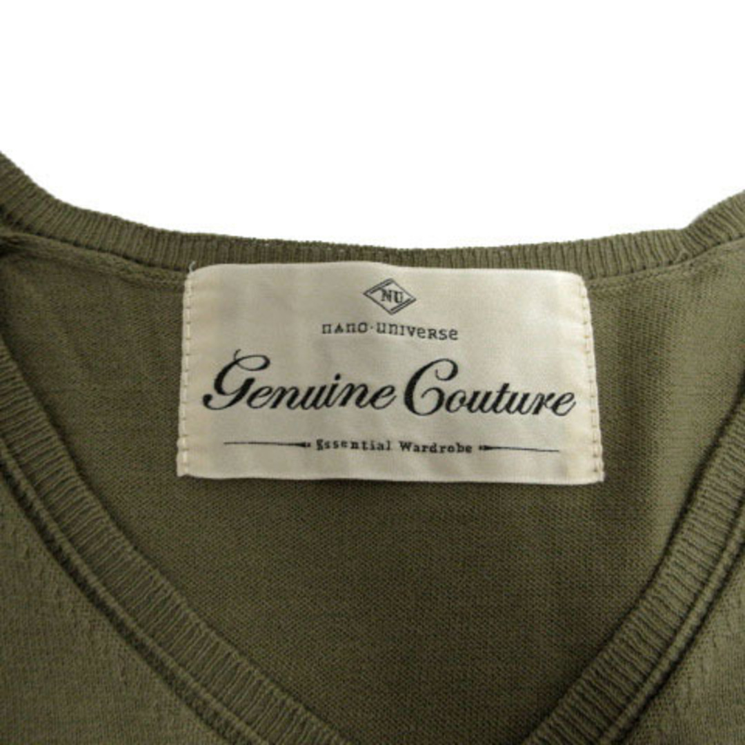 nano・universe(ナノユニバース)のナノユニバース Genuine Couture ニット コットン混 カーキ 38 レディースのトップス(ニット/セーター)の商品写真