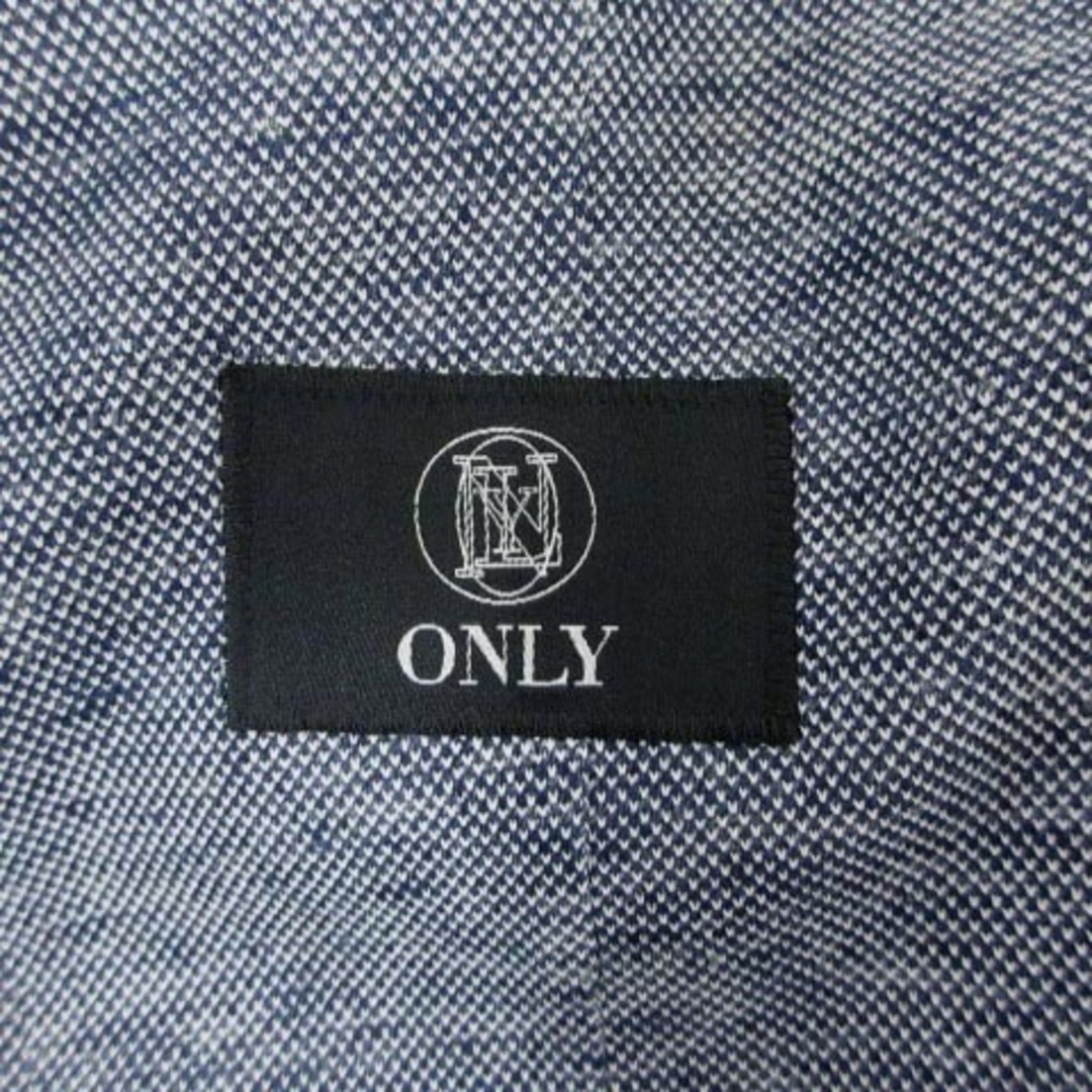 other(アザー)のオンリー ONLY ジャケット テーラードカラー リネン混 総柄 紺 白 37 メンズのジャケット/アウター(テーラードジャケット)の商品写真