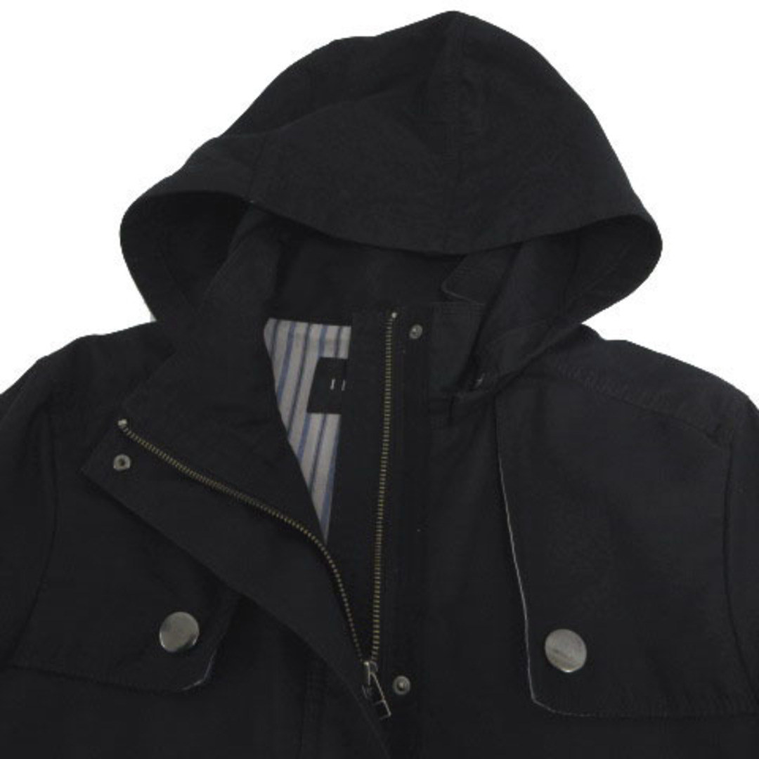 INDIVI(インディヴィ)のINDIVI コート スタンドカラー フード ウエストドローコード 黒 36 レディースのジャケット/アウター(その他)の商品写真
