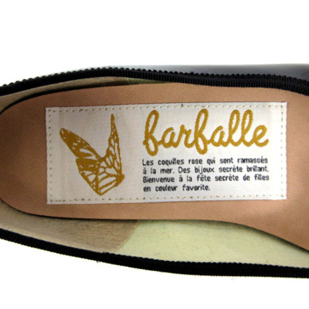 other(アザー)のfarfalle バレエシューズ フラット リボン エナメル 日本製 黒 33 レディースの靴/シューズ(バレエシューズ)の商品写真