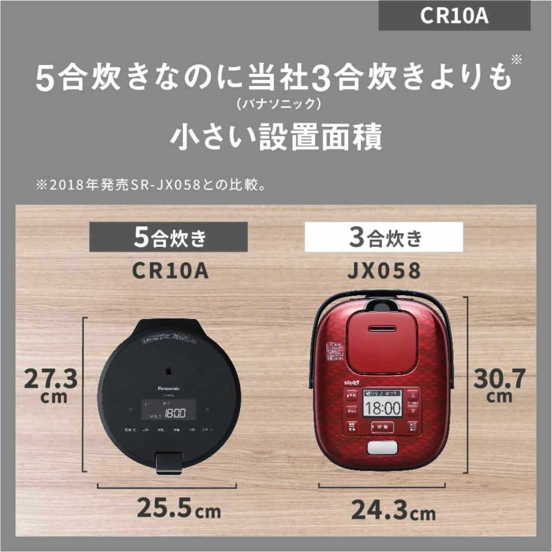 パナソニック 炊飯器 5合 圧力IH 新生活 一人暮らし コンパクトサイズ 自動 スマホ/家電/カメラの生活家電(その他)の商品写真