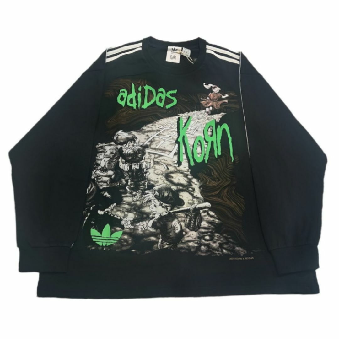 adidas(アディダス)の2024 adidas × Korn LS T-Shirt Black L : P613 メンズのトップス(Tシャツ/カットソー(七分/長袖))の商品写真