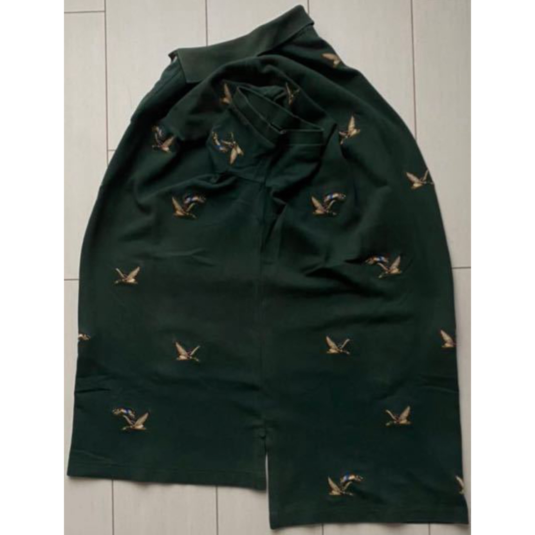POLO RALPH LAUREN(ポロラルフローレン)のPOLO ラルフローレン duck 鴨 総柄 刺繍 ポロシャツ GREEN XL メンズのトップス(ポロシャツ)の商品写真