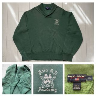 90s POLO SPORT ラルフローレン　ショールカラー スウェット XXL