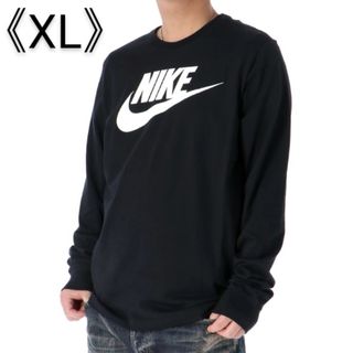 ナイキ(NIKE)の[新品] NIKE ナイキ ロンT 長袖Tシャツ NIKEロゴ 黒 XLサイズ(Tシャツ/カットソー(七分/長袖))