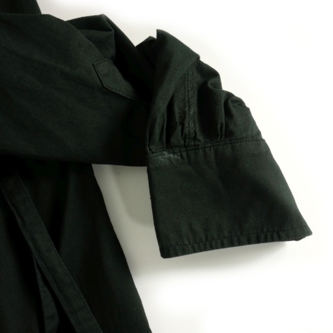 Ann Demeulemeester(アンドゥムルメステール)のアンドゥムルメステール スタンドカラー リボン ロングシャツ 長袖 38 黒 レディースのトップス(シャツ/ブラウス(長袖/七分))の商品写真