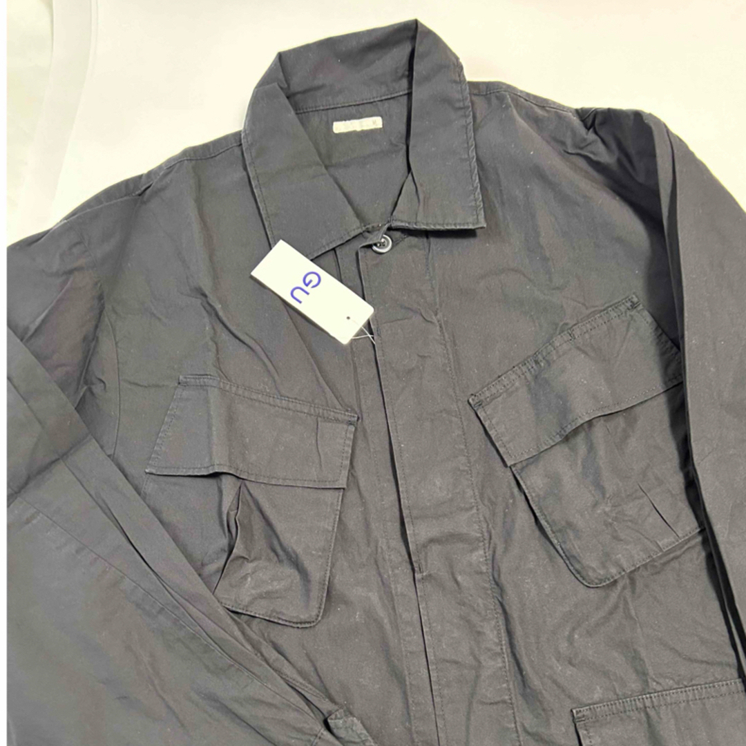 GU(ジーユー)のGU  コットンファティーグジャケット　長袖黒M メンズのジャケット/アウター(その他)の商品写真