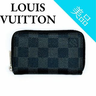 LOUIS VUITTON - ルイヴィトン ダミエ グラフィット ジッピー コインパース 小銭入れ ブラック