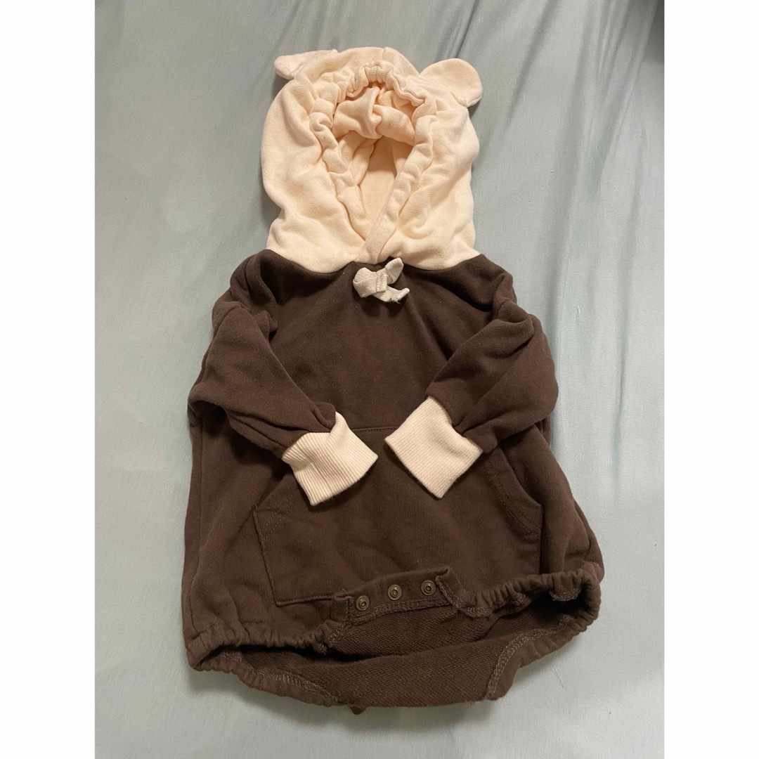 クマ耳ロンパース キッズ/ベビー/マタニティのベビー服(~85cm)(ロンパース)の商品写真