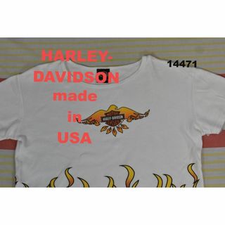 ハーレーダビッドソン(Harley Davidson)のハーレー ダビッドソン Tシャツ t14471 USA製 綿100％ 80 90(Tシャツ(半袖/袖なし))