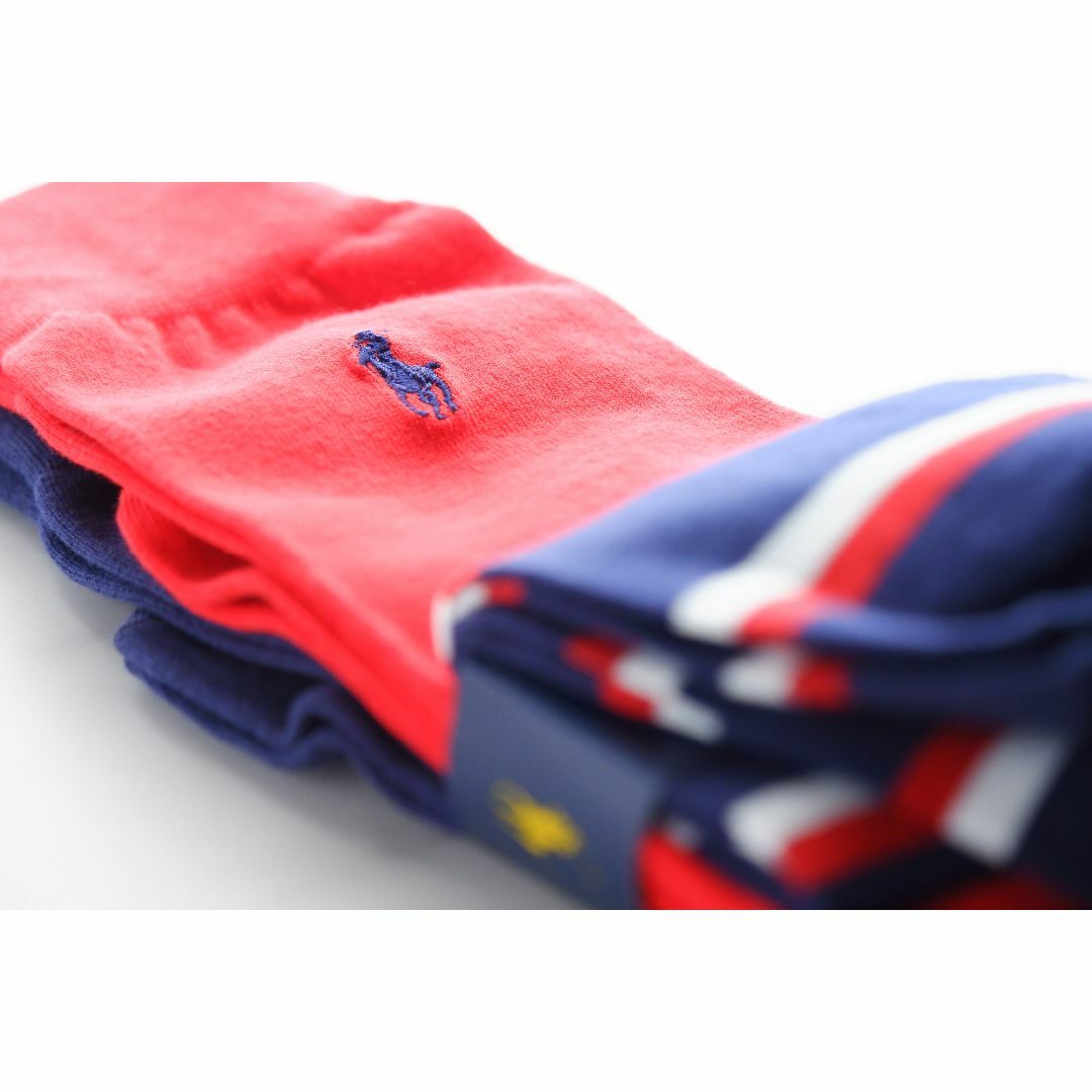 POLO RALPH LAUREN(ポロラルフローレン)の【3足セット／メンズ】POLOポロラルフローレンおしゃれなソックス【新品です】 メンズのレッグウェア(ソックス)の商品写真