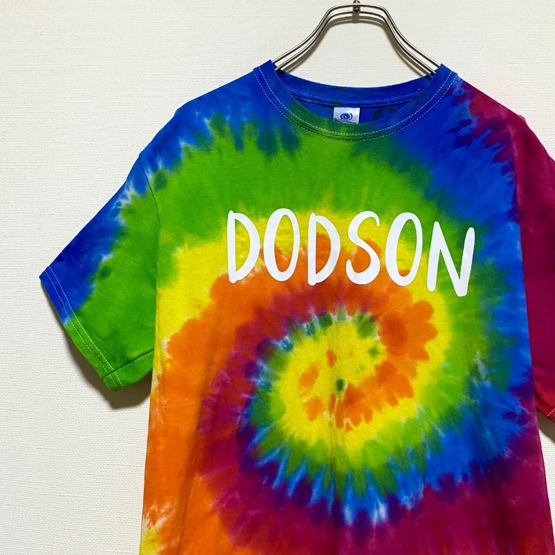 アメリカ古着　DODSON　企業ロゴ　半袖　Tシャツ　タイダイ　I253 メンズのトップス(Tシャツ/カットソー(半袖/袖なし))の商品写真