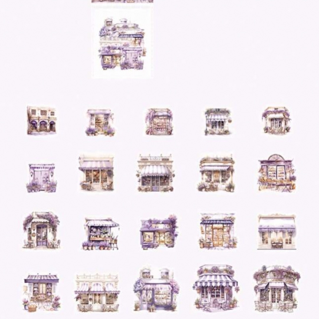 ステッカー　紫　40枚入り インテリア/住まい/日用品の文房具(シール)の商品写真