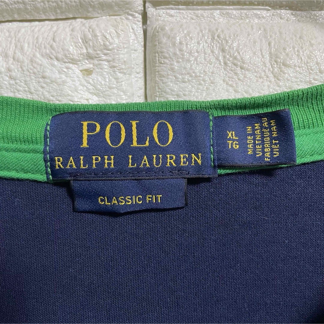 POLO RALPH LAUREN(ポロラルフローレン)のポロラルフローレン  ポケットTシャツ　マルチカラー　メンズXLサイズ メンズのトップス(Tシャツ/カットソー(半袖/袖なし))の商品写真