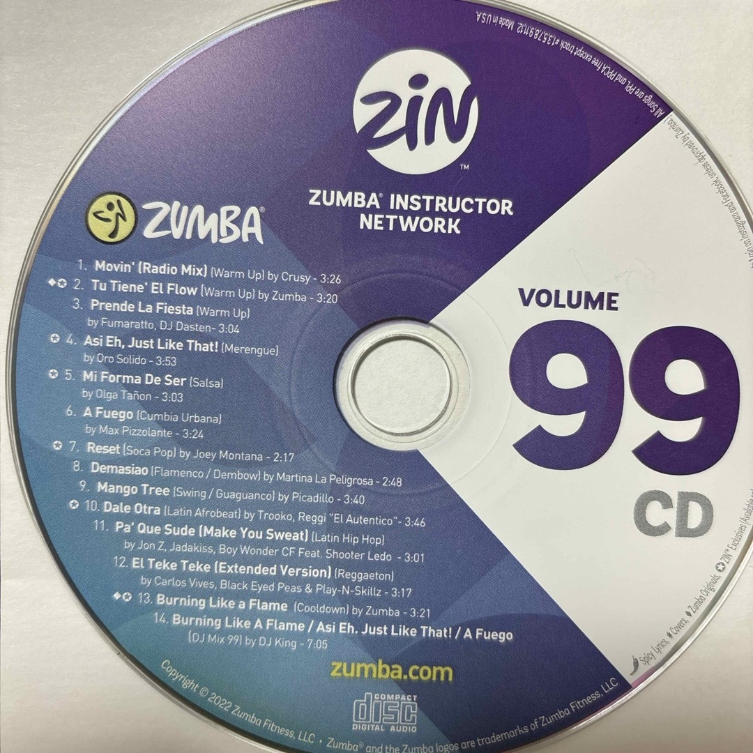 Zumba(ズンバ)のズンバ　ZIN99  CD エンタメ/ホビーのCD(クラブ/ダンス)の商品写真