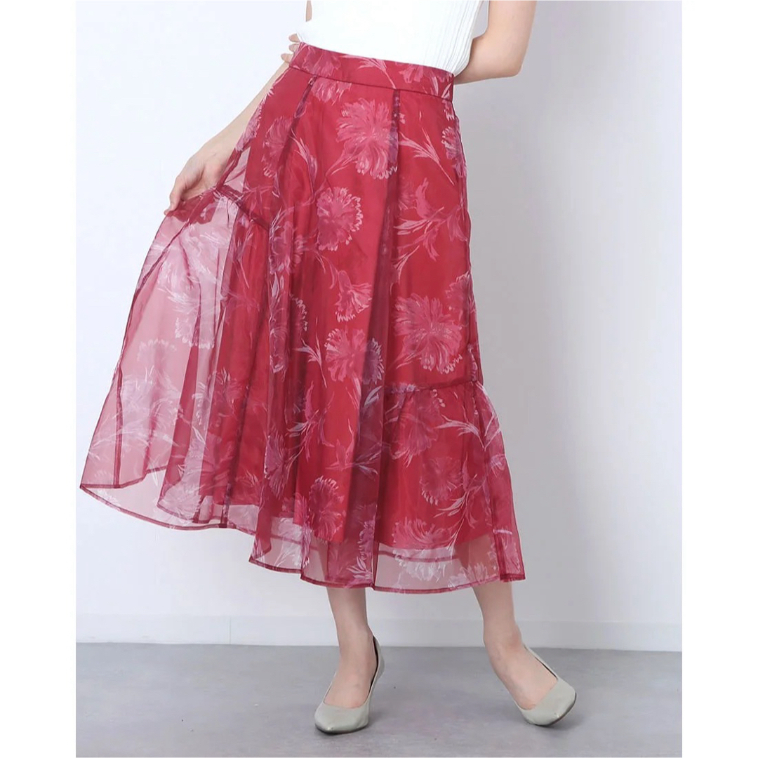 Rirandture(リランドチュール)の新品リランドチュール✨オーガンフラワーアシメスカート✨これからの季節に可愛い一枚 レディースのスカート(ロングスカート)の商品写真