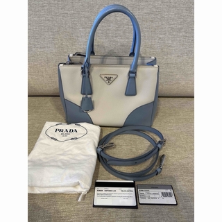 プラダ(PRADA)のPRADA プラダ サフィアーノ バイカラー ハンドバッグ(ハンドバッグ)