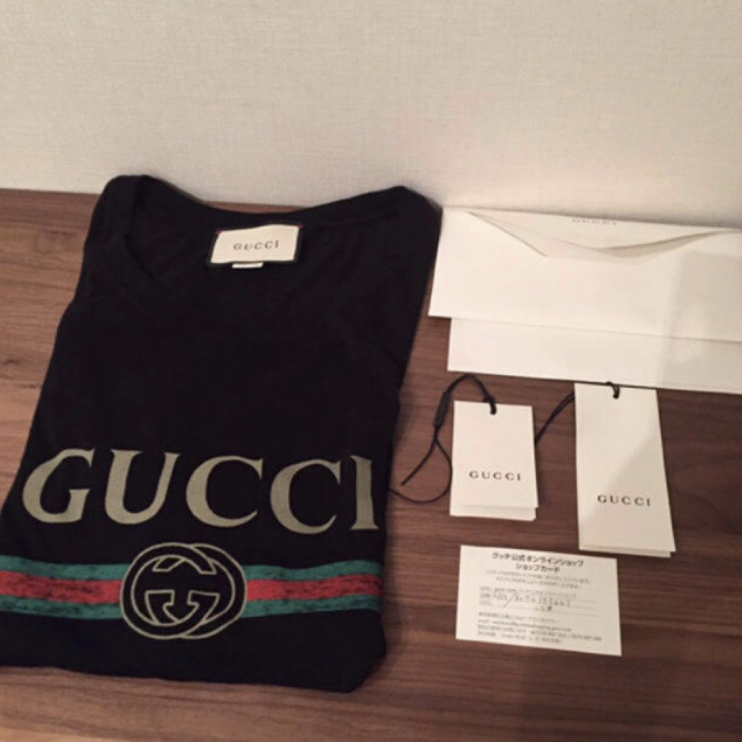 Gucci(グッチ)の定価48600円 GUCCI ロゴウォッシュドオーバーサイズTシャツ   メンズのトップス(Tシャツ/カットソー(半袖/袖なし))の商品写真