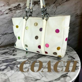 コーチ(COACH)のレア物　COACH　コーチ　ドットギャラリートート　マルチカラー　大容量(トートバッグ)