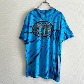 GILDAN - US古着　DOLLYWOOD　ドリウッド　テーマパーク　半袖　Tシャツ　タイダイ