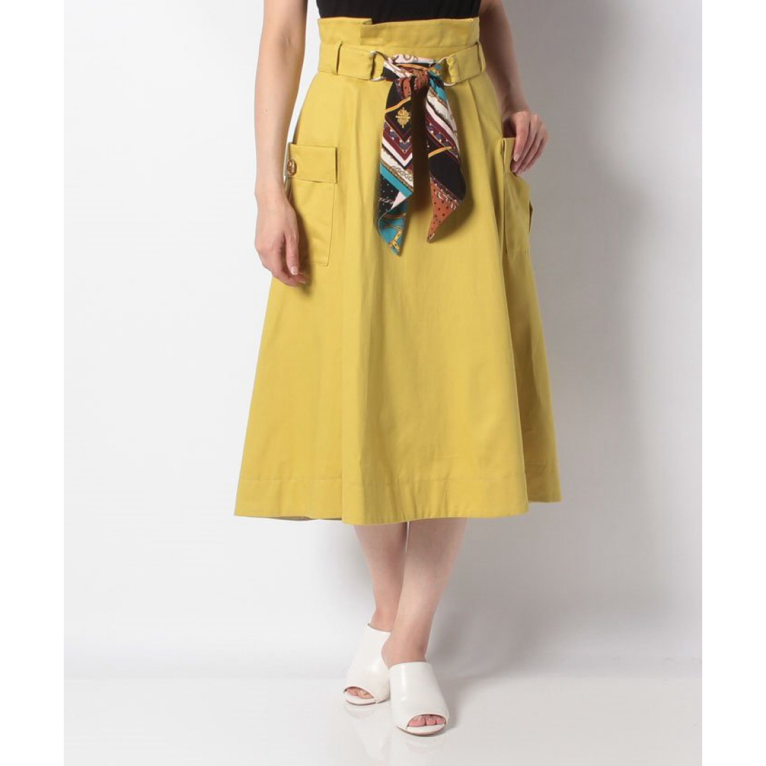 Mystrada(マイストラーダ)の新品✨Mystrada✨スカーフベルトチノフレアスカート✨流行関係なく着れる レディースのスカート(ロングスカート)の商品写真