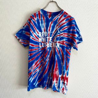 アメリカ古着　半袖　Tシャツ　タイダイ　プリント　一点物　US古着　I263(Tシャツ/カットソー(半袖/袖なし))