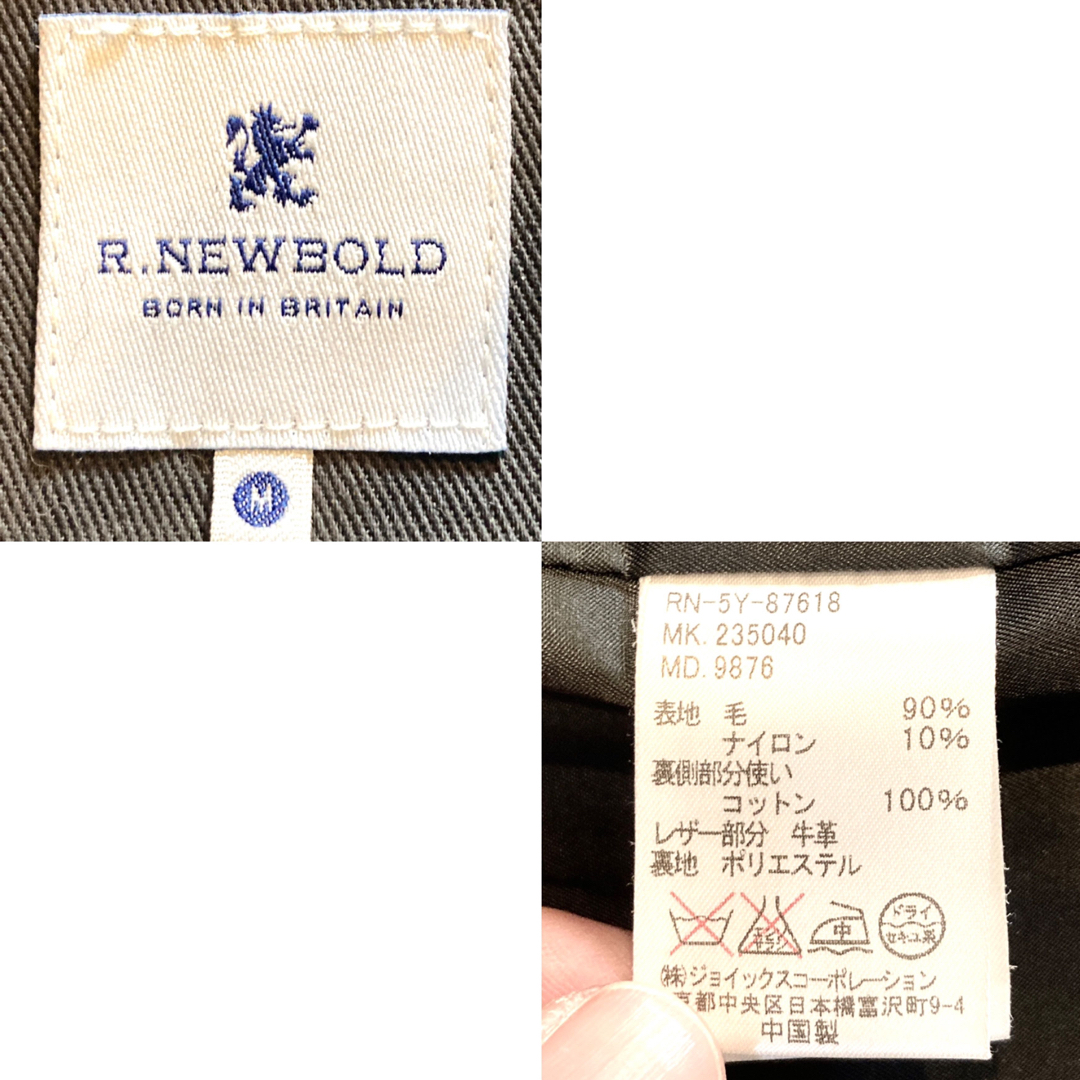 R.NEWBOLD(アールニューボールド)のR.NEWBOLD★コート★本革★レザー★ポールスミス★定価38,000円★濃灰 メンズのジャケット/アウター(ピーコート)の商品写真