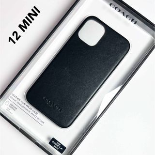 COACH - コーチ COACH iPhone 12 MINI レザーケース ブラック