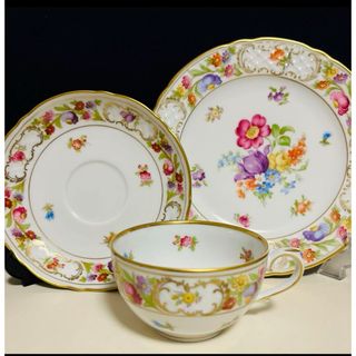 エインズレイ(Aynsley China)のドレスデンフラワー　シューマンババリア　トリオ　⑨(食器)