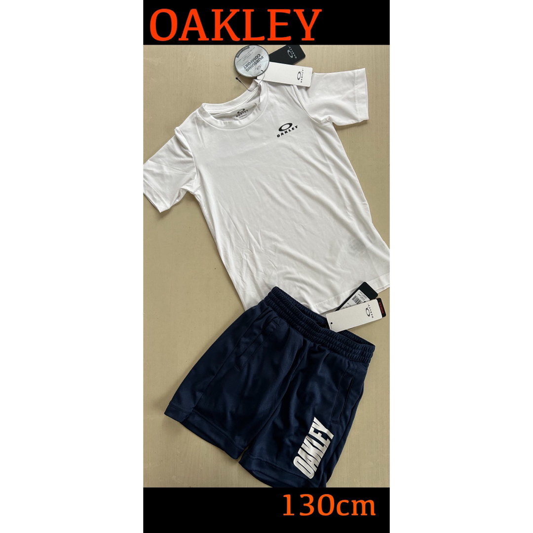 Oakley(オークリー)の新品タグ付き　OAKLEYオークリー　130cm Tシャツ＆パンツセット キッズ/ベビー/マタニティのキッズ服男の子用(90cm~)(Tシャツ/カットソー)の商品写真