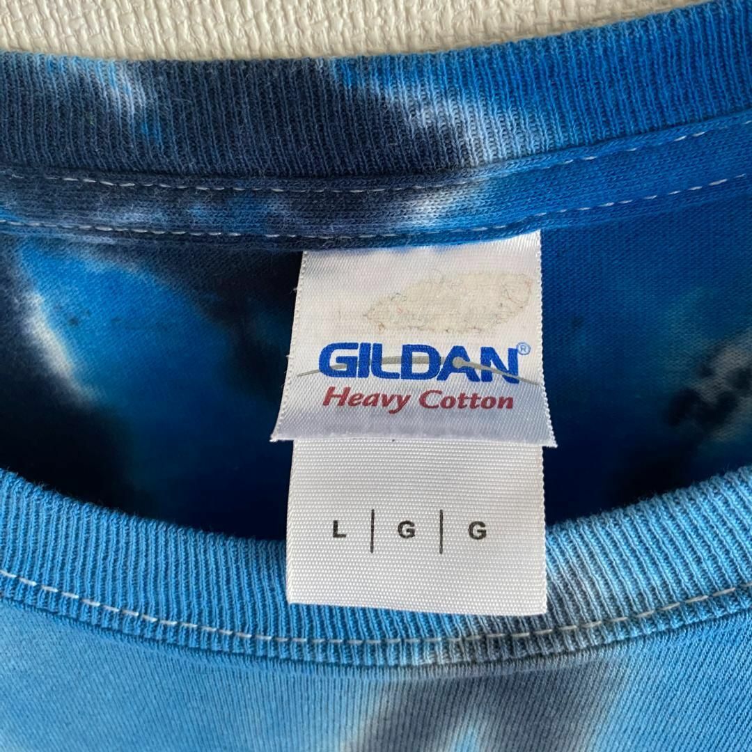 GILDAN(ギルタン)のアメリカ古着　半袖Tシャツ　タイダイ　スカル　サンアントニオ　テキサス　I273 メンズのトップス(Tシャツ/カットソー(半袖/袖なし))の商品写真