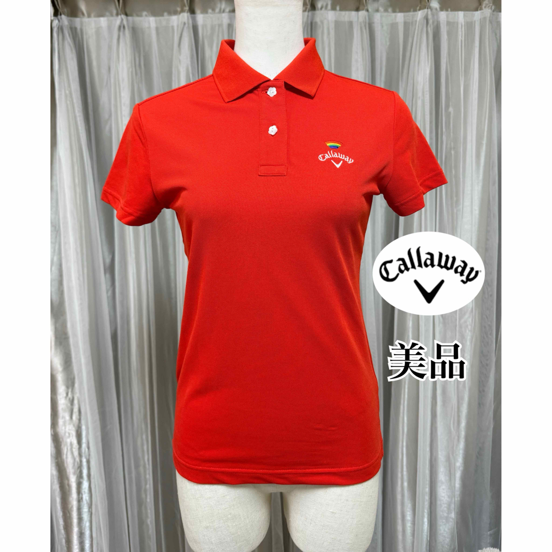 Callaway Golf(キャロウェイゴルフ)の美品 Callaway キャロウェイ 半袖 カノコポロシャツ ゴルフウェア S スポーツ/アウトドアのゴルフ(ウエア)の商品写真